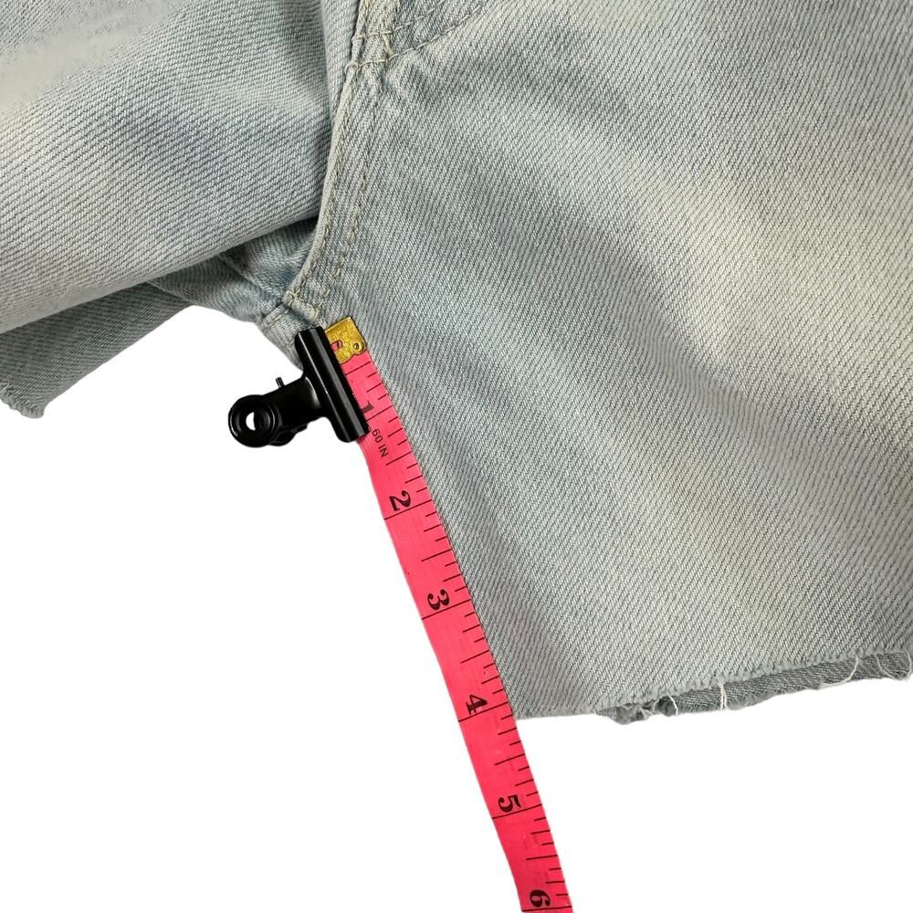 NWT- Free People‎ Ivy Light Wash Mid Rise Button Fly Shorts Size 24 - Picture 8 of 8